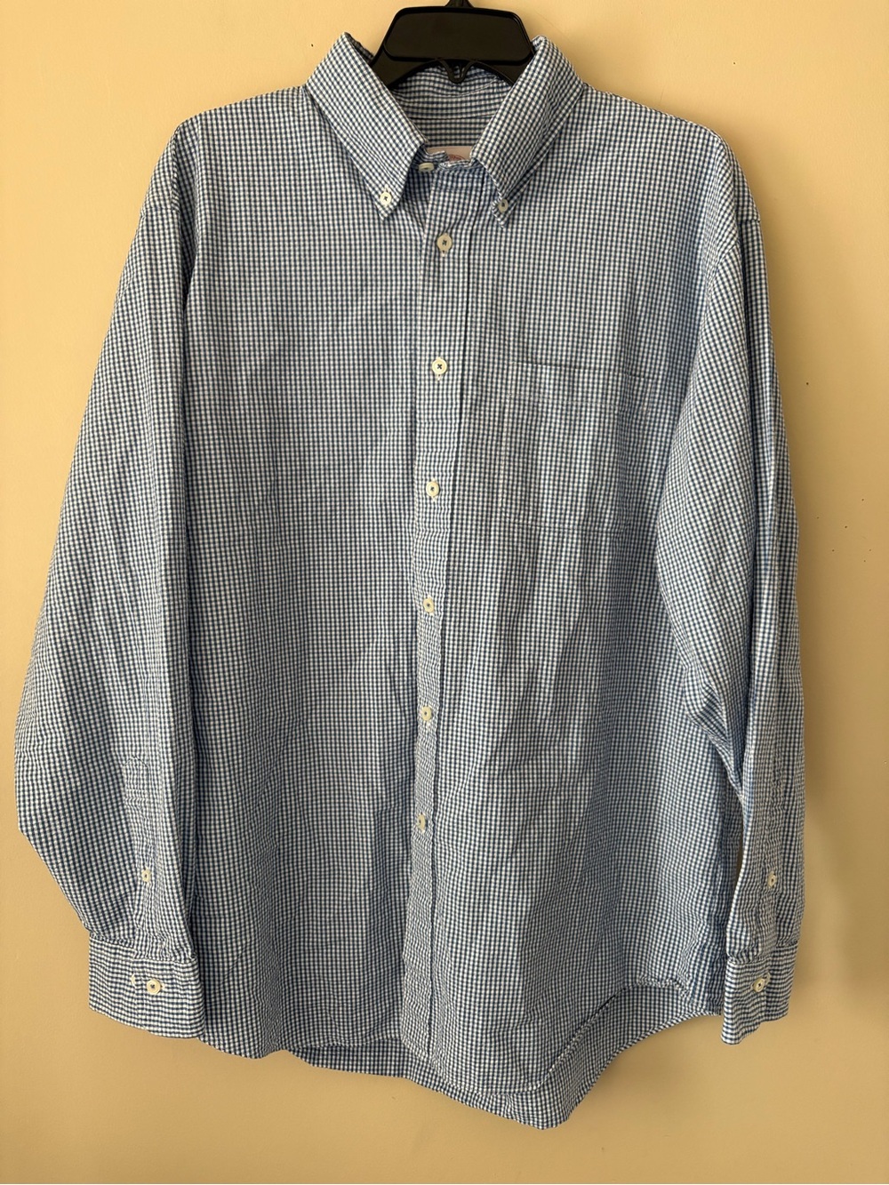 Brooks Brothers Blue Gingham Button-Down Shirt sz.L Great Condition